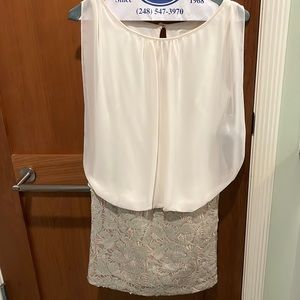 White and sequin minidress